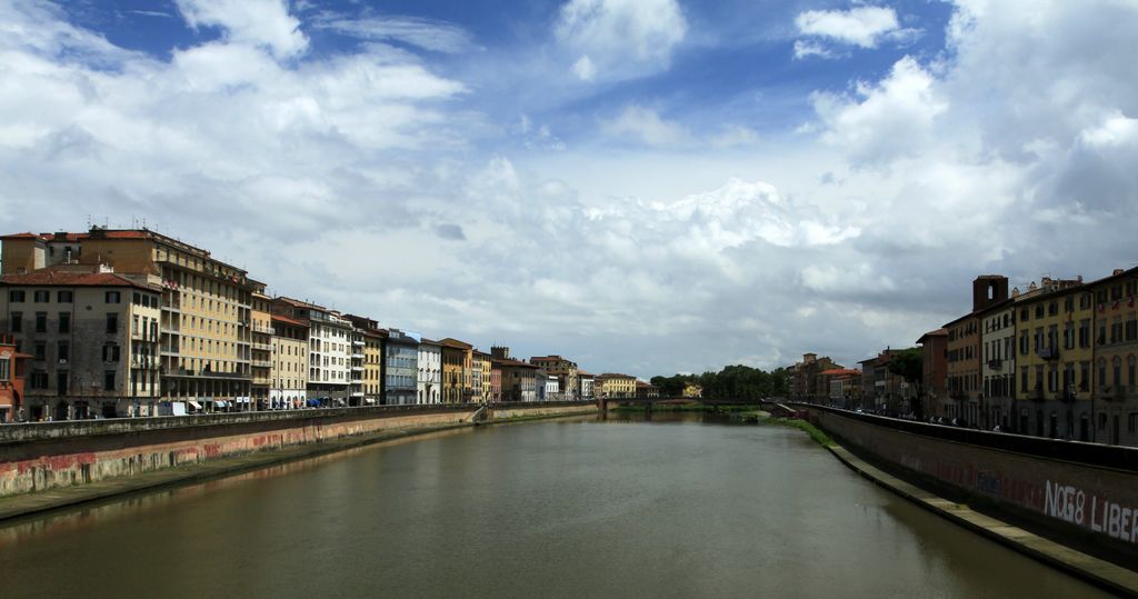 Pisa - bridge through the River Arno