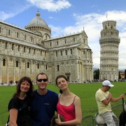 In front of the Pisa Tower